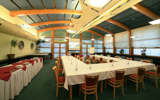 Velmi vkusně a moderně zařízená restaurace s nádherným výhledem na panorama Krušných hor určená pro celodenní stravování, pořádání kulturních a společenských akcí či firemních seminářů. 